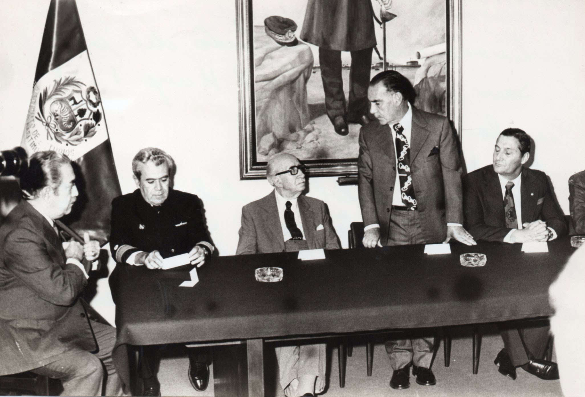 Acto Académico en homenaje al bicentenario del nacimiento del Libertador Don José de San Martín, organizado por el Instituto de Estudios Histórico Marítimos del Perú, 8 mayo 1978