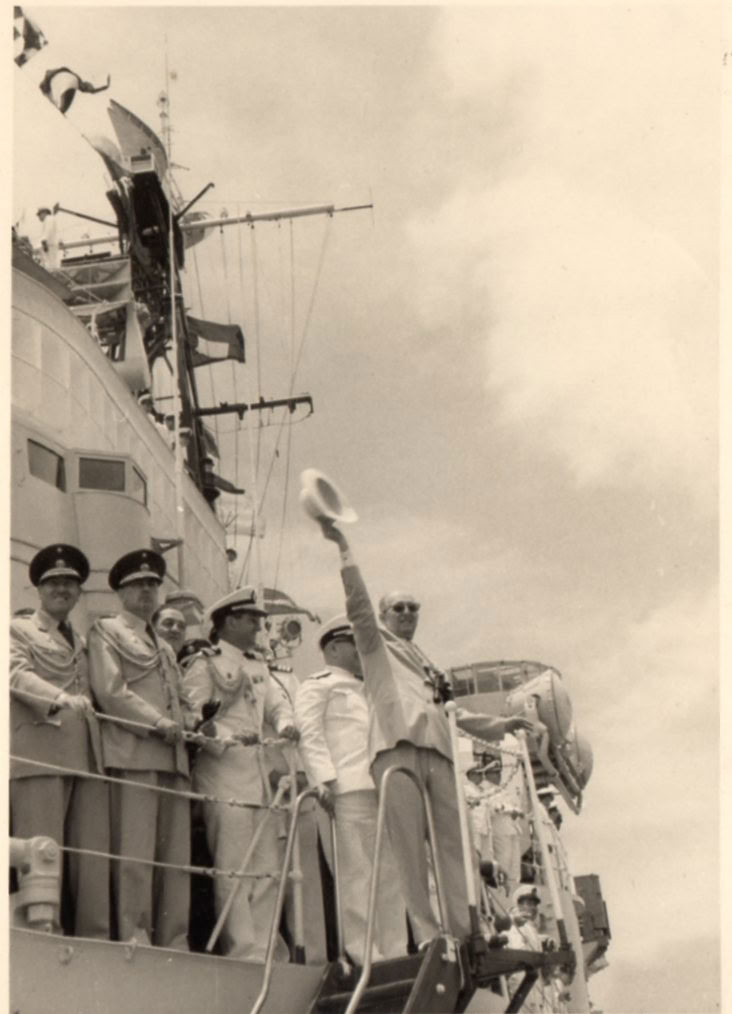 Llegada del crucero Almirante Grau a la Base Naval del Callao, 31 de enero de 1960