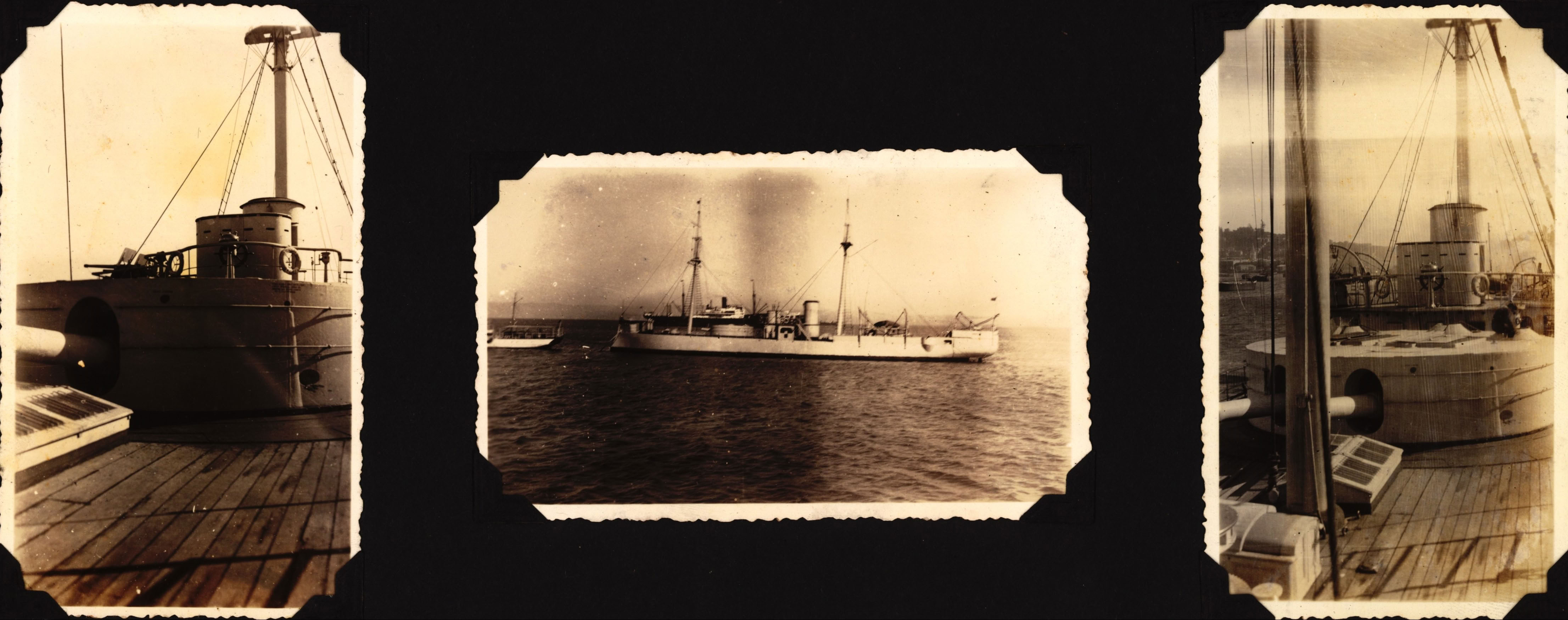 Monitor Huáscar en Talcahuano, Chile, c. 1935